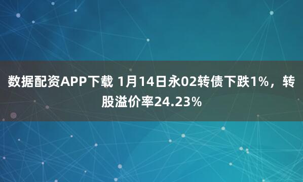 数据配资APP下载 1月14日永02转债下跌1%，转股溢价率24.23%